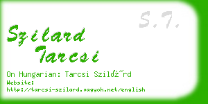 szilard tarcsi business card